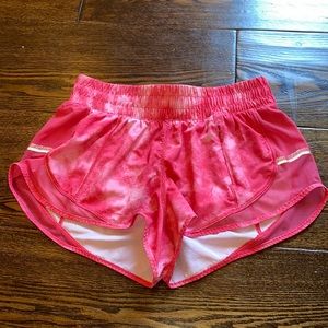 Tie dye Red Lululemon Shorts
